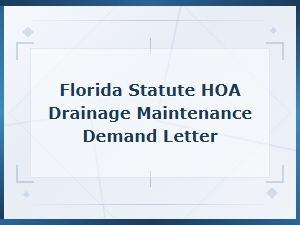 Florida Hoa Drainage Maintenance Demand Letter Template