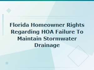 Legal Options When Your Hoa Ignores Stormwater Drainage